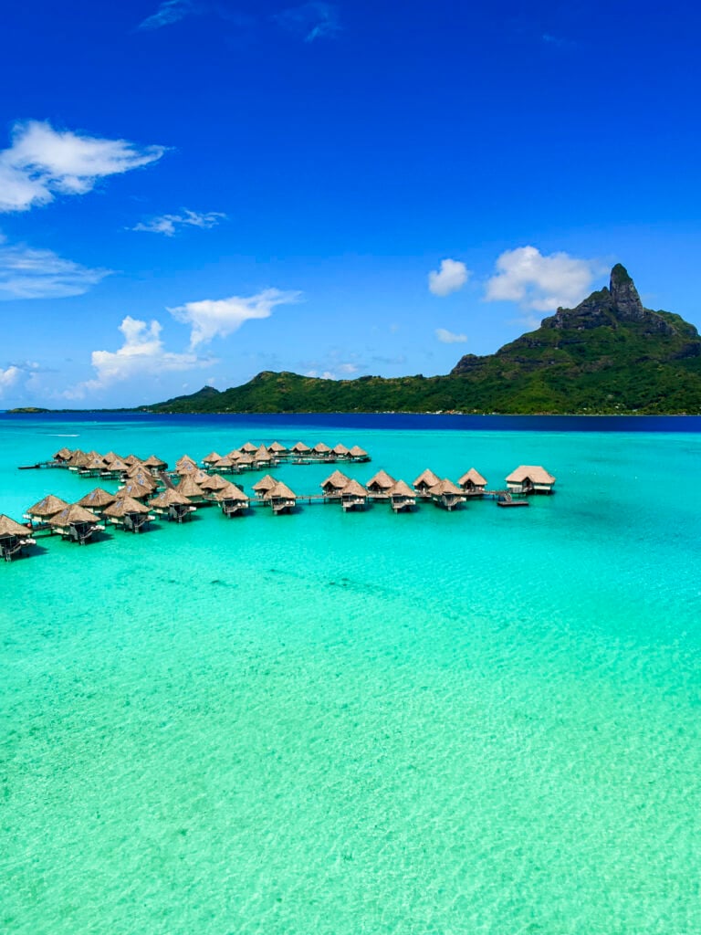 Overwater Bungalows in Bora Bora.