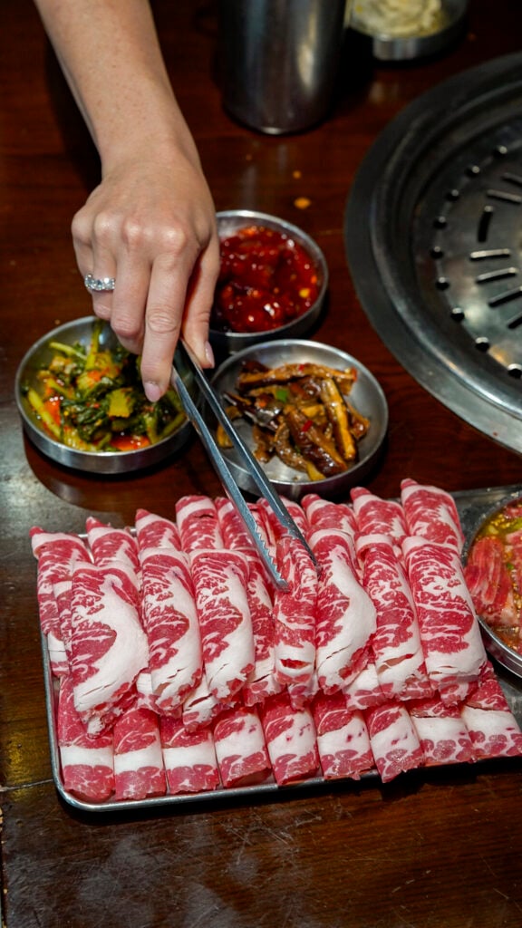 Korean BBQ platter from KingChang in Buena Park, CA.