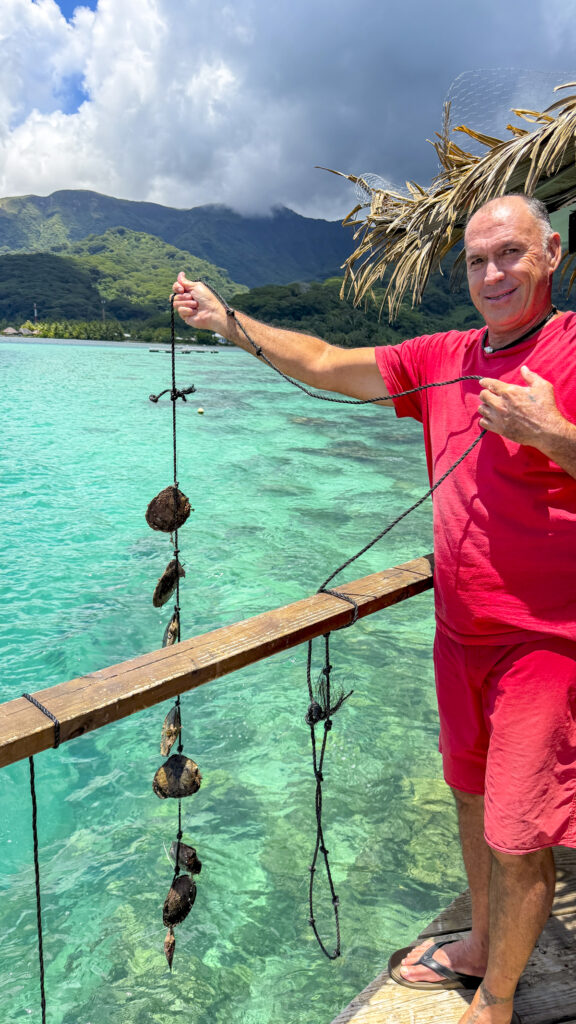 Overwater photo of a pearl farm in Raiatea, a stop on the Windstar Tahiti French Polynesia cruise.