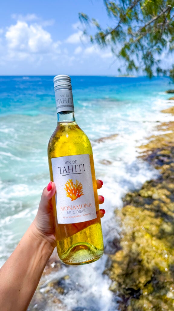 Tahiti Wine in Rangiroa, a stop on the Windstar Tahiti French Polynesia cruise.