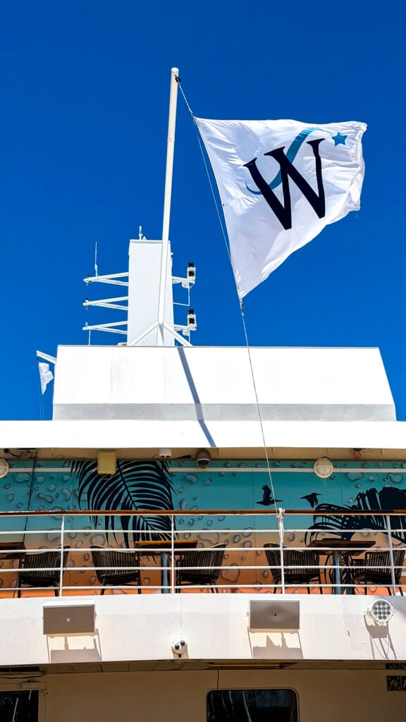 Flag on the Windstar Tahiti French Polynesia cruise.
