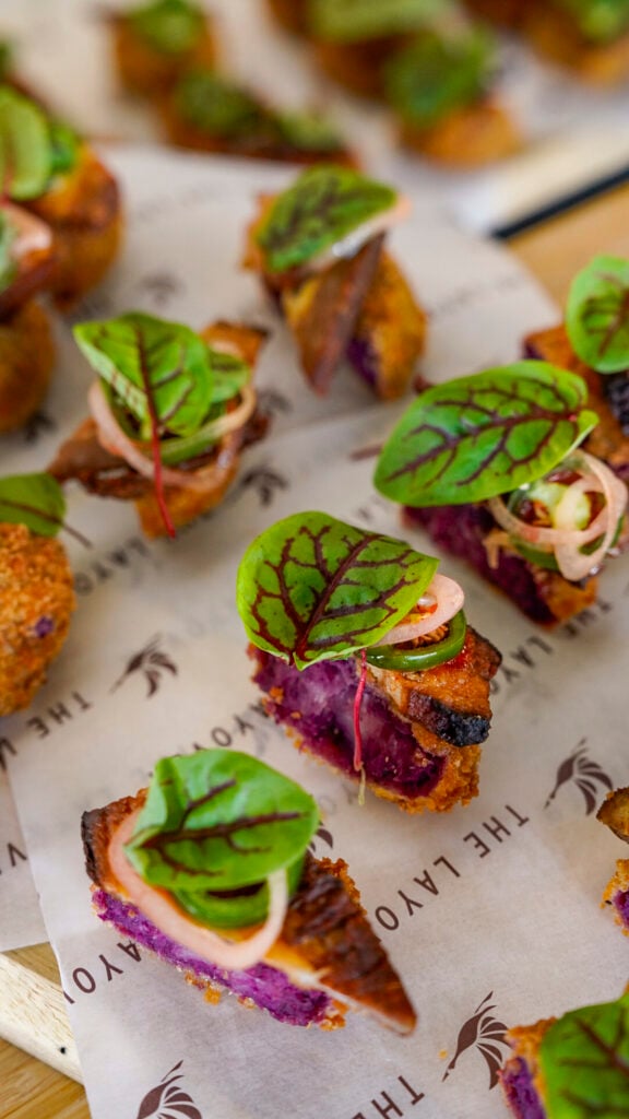 Sweet potato dishes at the San Francisco Peninsula Flavors of the Peninsula event.