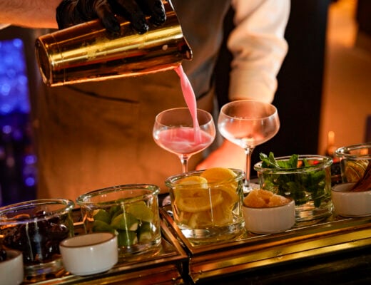 Bartender making a drink at the San Francisco Peninsula Flavors of the Peninsula event.