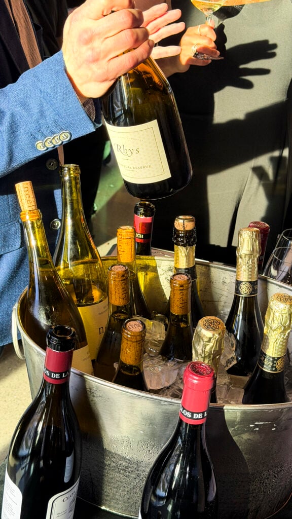 Bucket of wines at the San Francisco Peninsula Flavors of the Peninsula event.