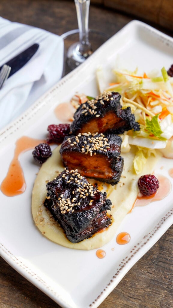 Pork belly at Dancing Bear Appalachian Bistro.