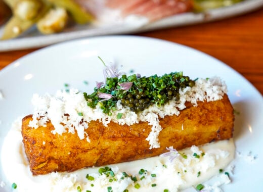 Caviar topped hashbrown from a Tennessee Michelin restaurant.