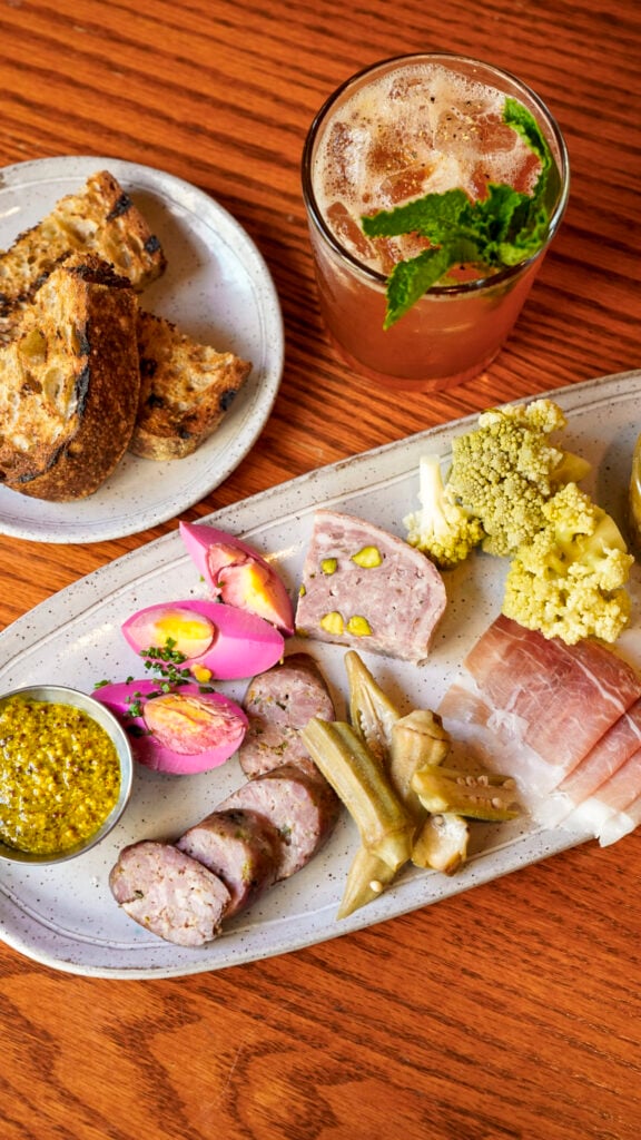 Homemade charcuterie plate from RT Lodge, a Michelin Recommendation in Tennessee.