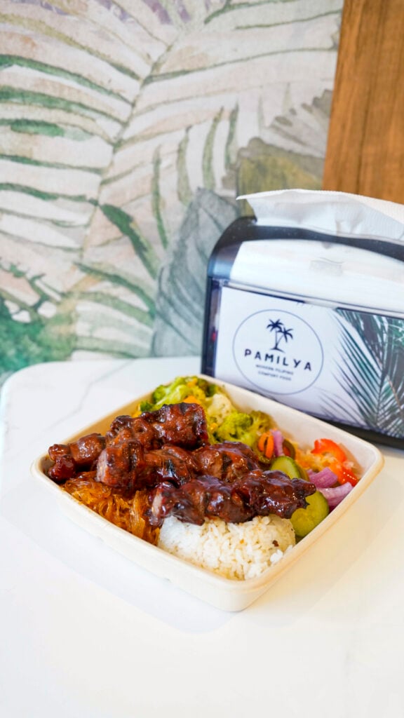 Dishes on the table from Pamilya restaurant in the San Francisco Peninsula Flavors of the Peninsula event.