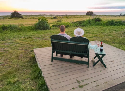 Couple at Costanoa, one of the best things to do in Pescadero in the San Francisco Peninsula.