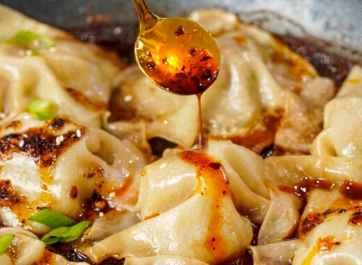 Ground Beef Viral No Fold Blanket Dumpling Recipe in a pan.