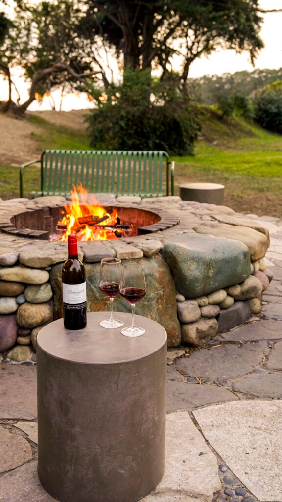 Campfire at Costanoa, one of the best things to do in Pescadero in the San Francisco Peninsula.