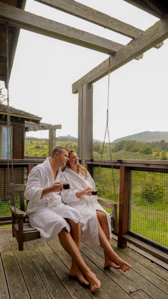Couple at Costanoa, one of the best things to do in Pescadero in the San Francisco Peninsula.