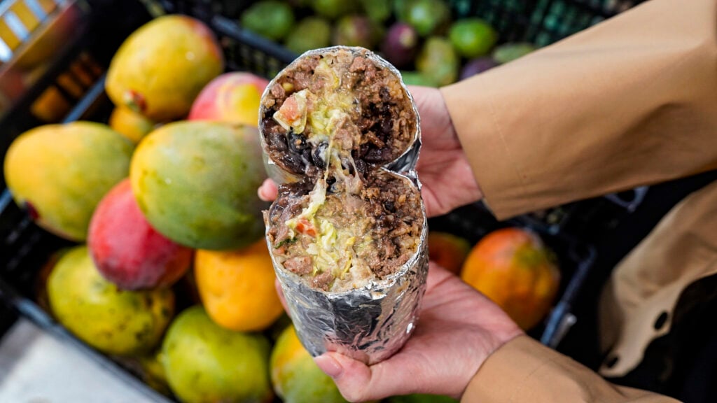 Burrito from South San Francisco in the San Francisco Peninsula.