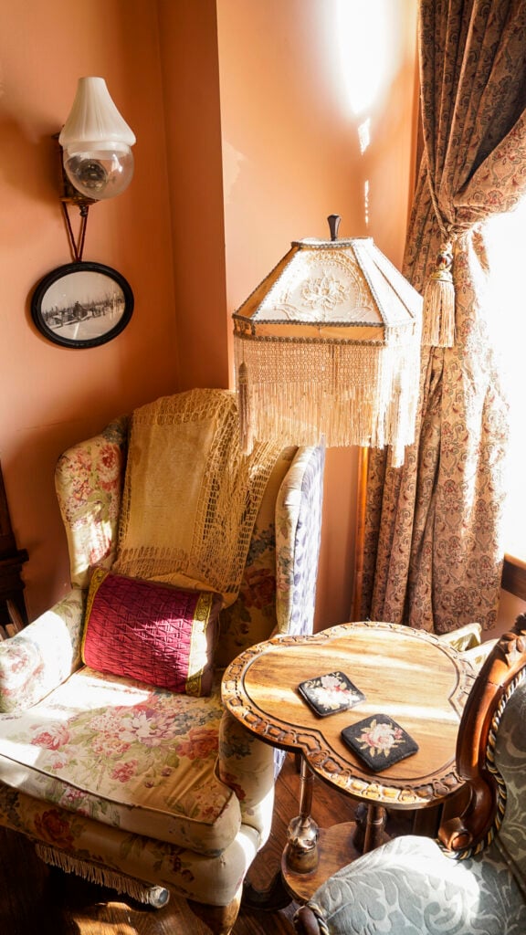 Antiques at The Heritage House Bed and Breakfast, one of the best things to do in Fairbanks Alaska in the summer.