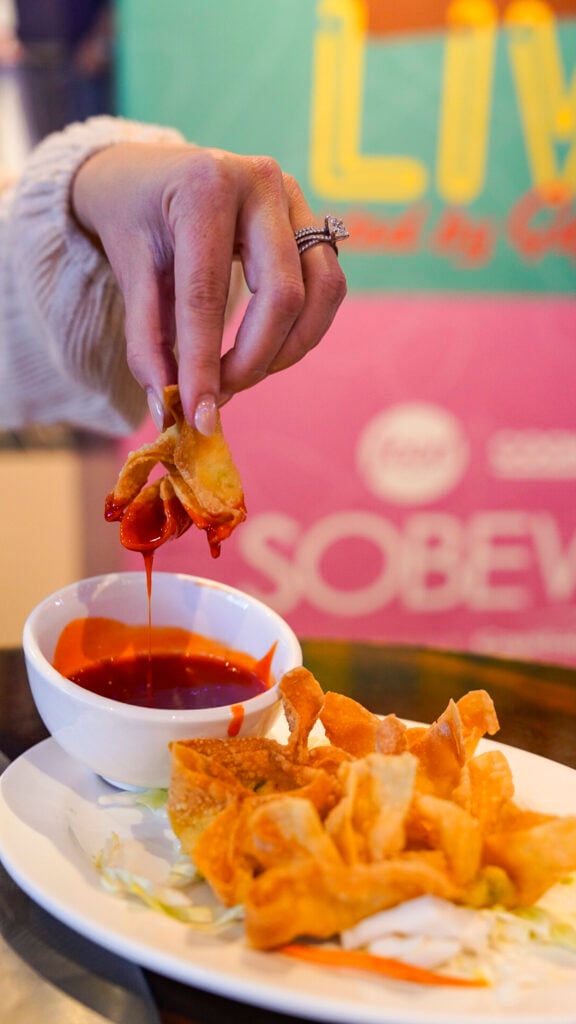 Crab rangoon from Pagoda, one of the best restaurants in Fairbanks Alaska.