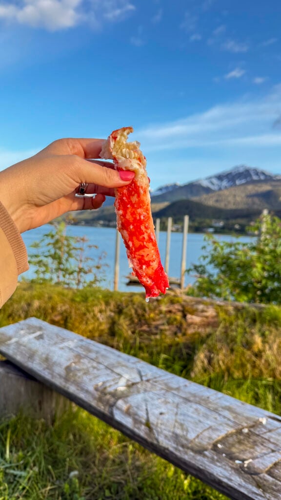 Eating Alaskan Crab - Things to do in Juneau Alaska from a cruise ship