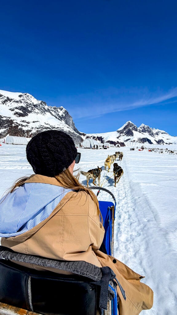 Helicopter to dog sledding on a Glacier with Coastal Helicopters - Things to do in Juneau Alaska from a cruise ship.