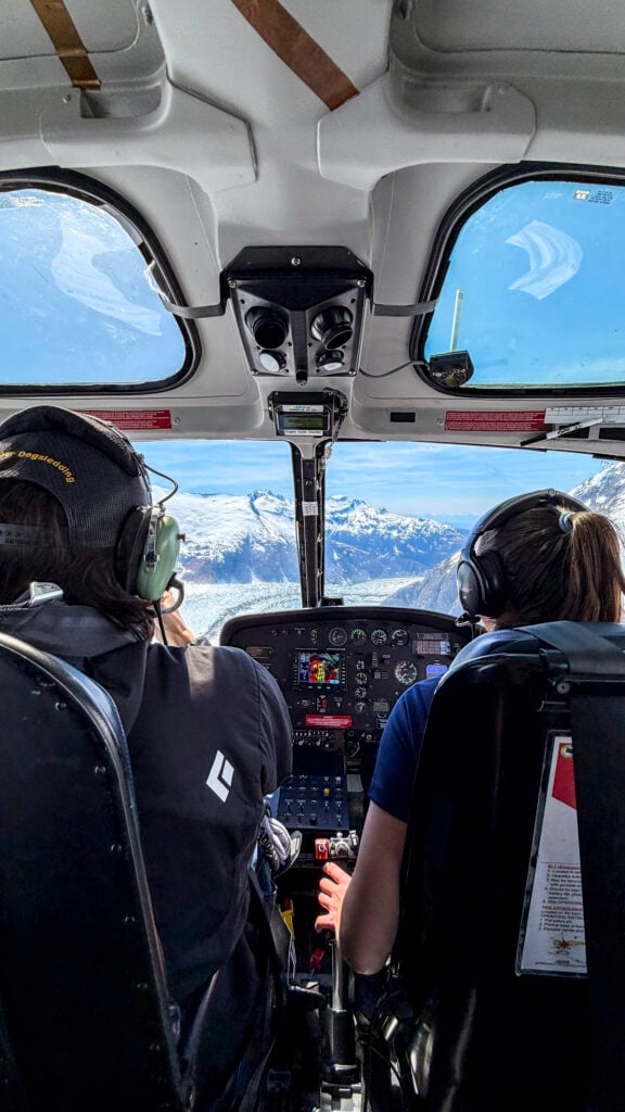 Helicopter to dog sledding on a Glacier with Coastal Helicopters - Things to do in Juneau Alaska from a cruise ship.