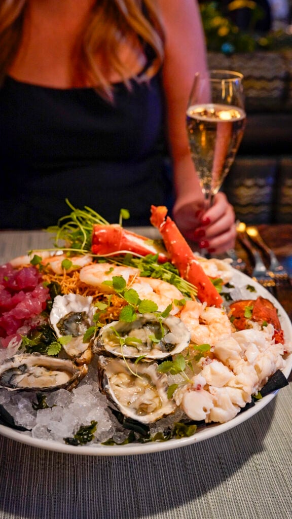 Seafood platter from Bimini Steakhouse, one of the best restaurants and bars in Reno.