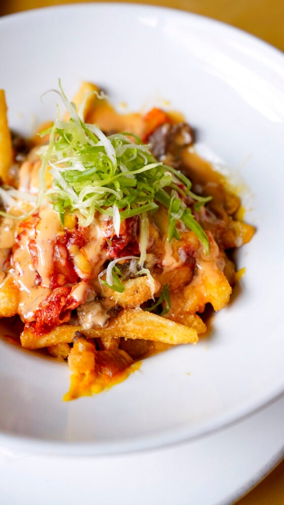 Kimchi fries from one of the best restaurants and bars in Reno.