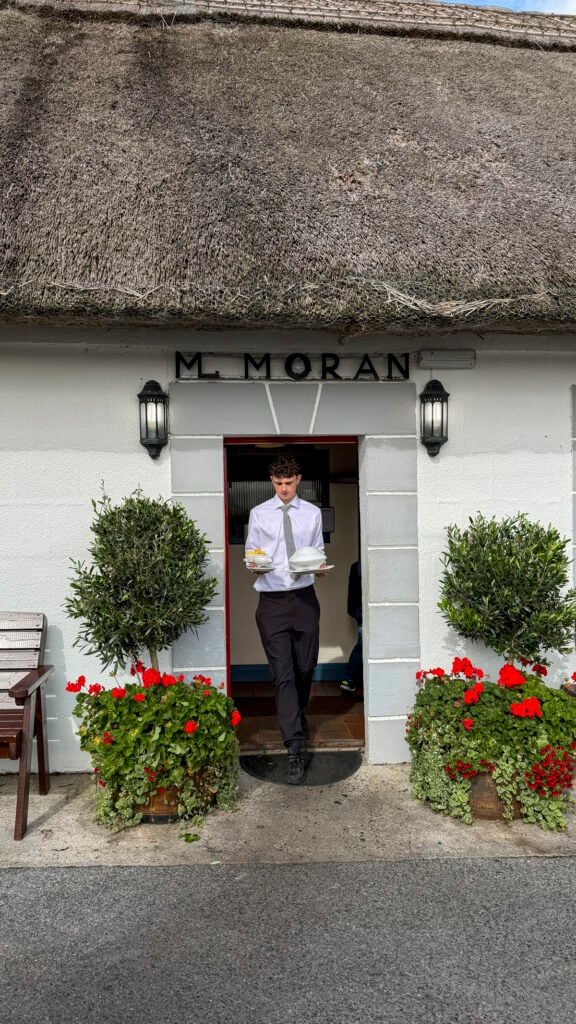 Outside of Moran's oyster cottage.
