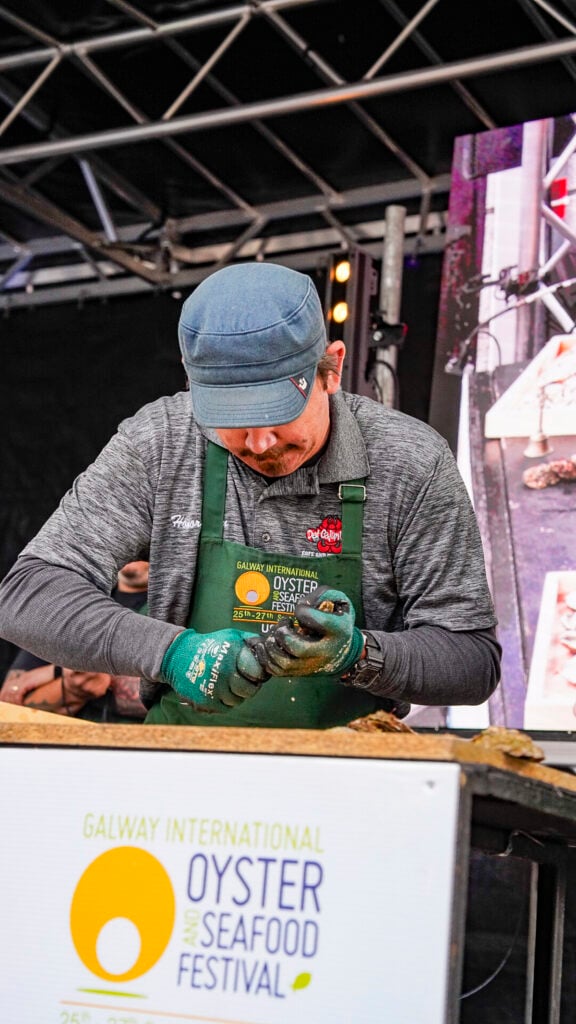 Galway oyster festival shucking competition.